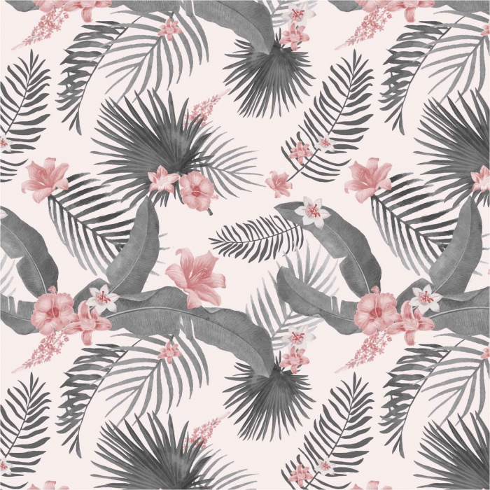 Fototapet Pink Tropical Leaves [2]
