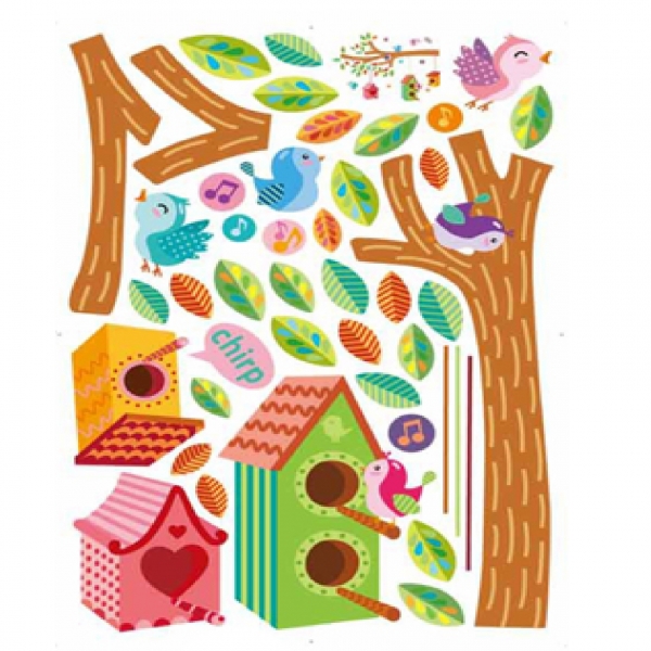 Sticker camera bebe - Casute pentru pasari pe creanga [5]