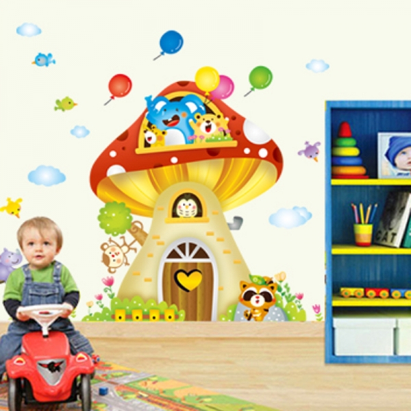 Sticker camere copii - Casuta din ciuperca [2]