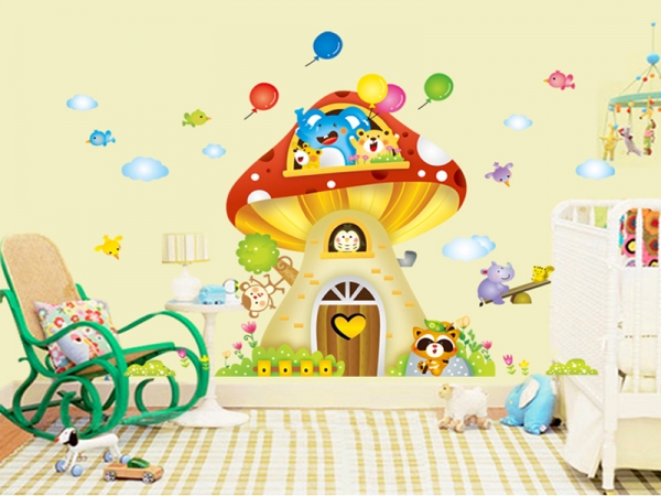 Sticker camere copii - Casuta din ciuperca [4]
