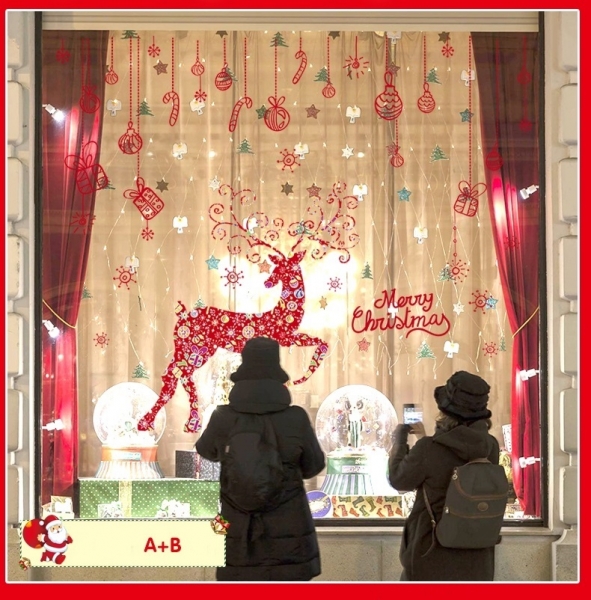 Sticker Craciun - Merry Christmas! - globuri si cadouri [3]
