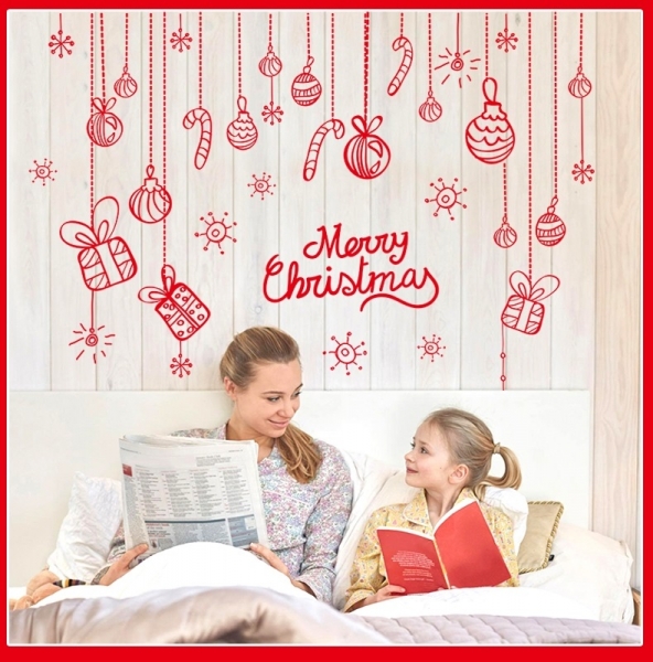 Sticker Craciun - Merry Christmas! - globuri si cadouri [4]