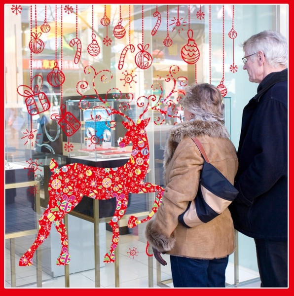 Sticker Craciun - Merry Christmas! - globuri si cadouri [6]