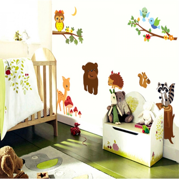 Autocolant de perete camere copii - Animalele padurii [3]