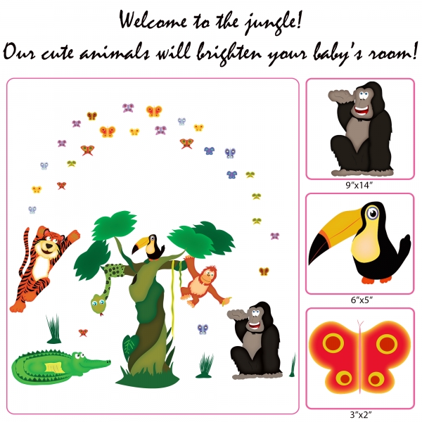 Sticker decorare camere copii - In jungla [5]