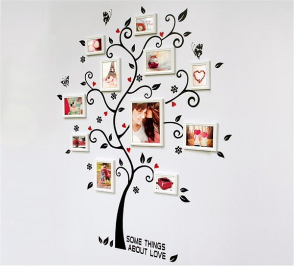 Sticker decorativ - Copac cu frunze si inimioare [4]