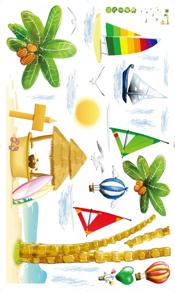 Sticker decorativ copii - Barcute langa insula [7]