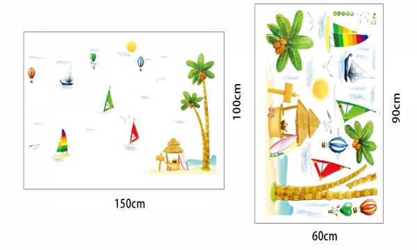 Sticker decorativ copii - Barcute langa insula [6]