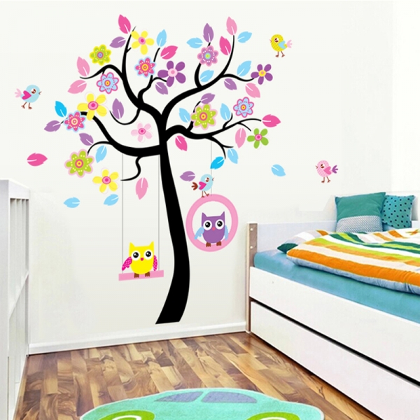 Sticker decorativ copii - Bufnite in leagan [3]