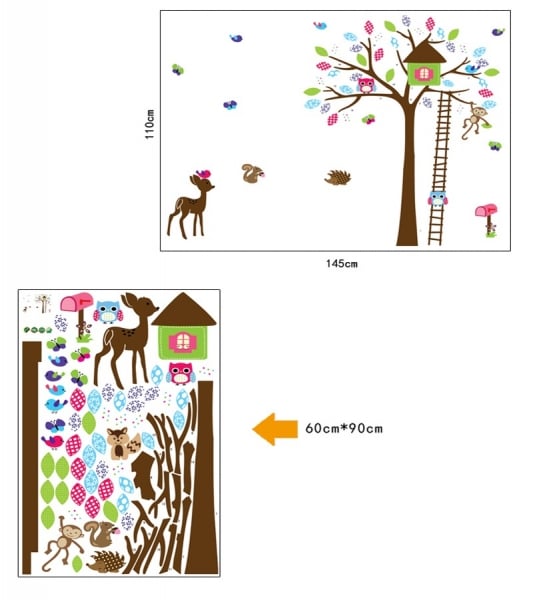 Sticker decorativ copii - Casuta din padure [6]