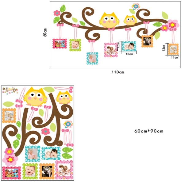 Sticker decorativ copii - Creanga cu rame foto [6]