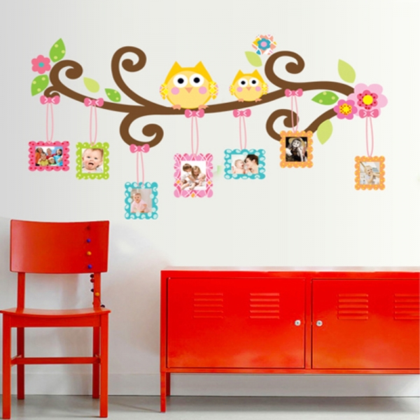 Sticker decorativ copii - Creanga cu rame foto [5]