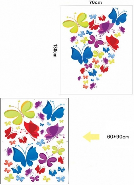 Sticker decorativ copii - Curcubeu de fluturasi [6]