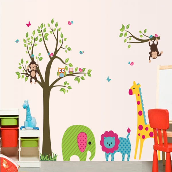 Sticker decorativ copii -  In jungla colorata [4]