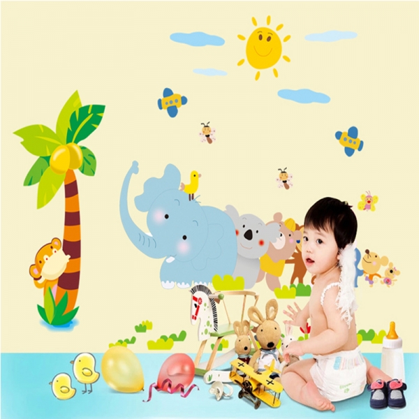 Sticker decorativ copii - Trenuletul animalelor [1]