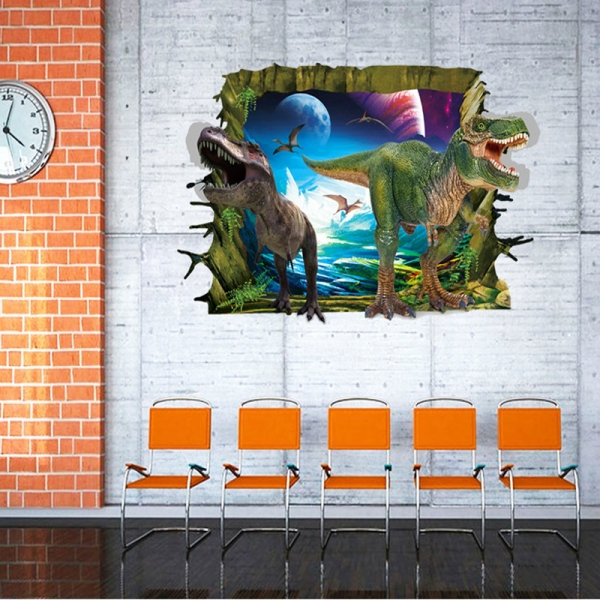 Sticker decorativ de perete 3D - Dinozauri [2]