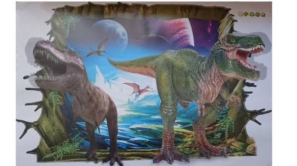 Sticker decorativ de perete 3D - Dinozauri [6]