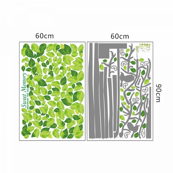 Sticker decorativ - Padure verde cu rame foto [4]