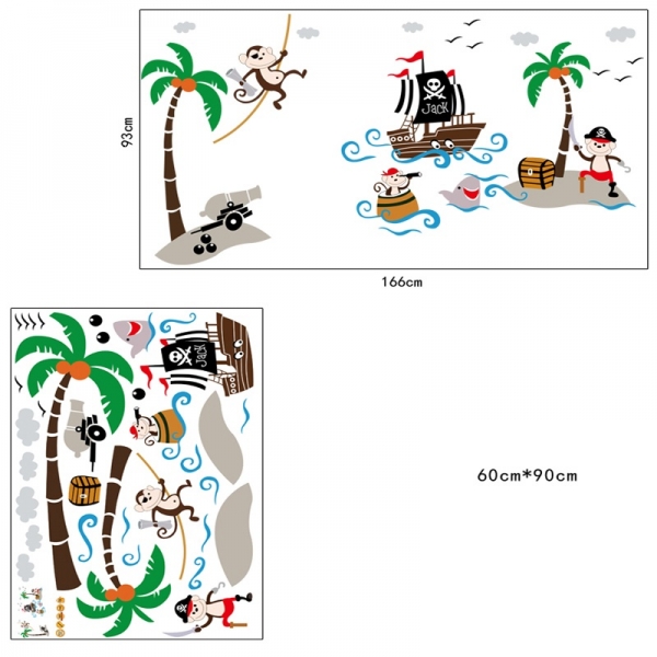 Sticker decorativ pentru baieti - Piratii naufragiati [7]