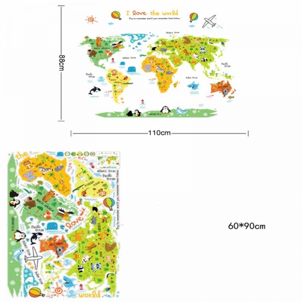 Sticker educativ - Harta animata a lumii pentru copii [4]