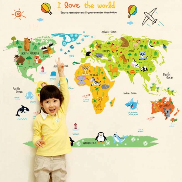 Sticker educativ - Harta animata a lumii pentru copii [3]