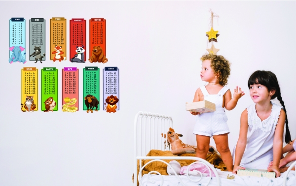 Sticker educativ - Numere, tabla inmultirii si animale [4]