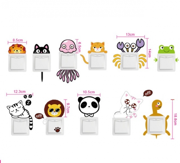 Sticker pentru intrerupator sau priza - Animale diverse [2]
