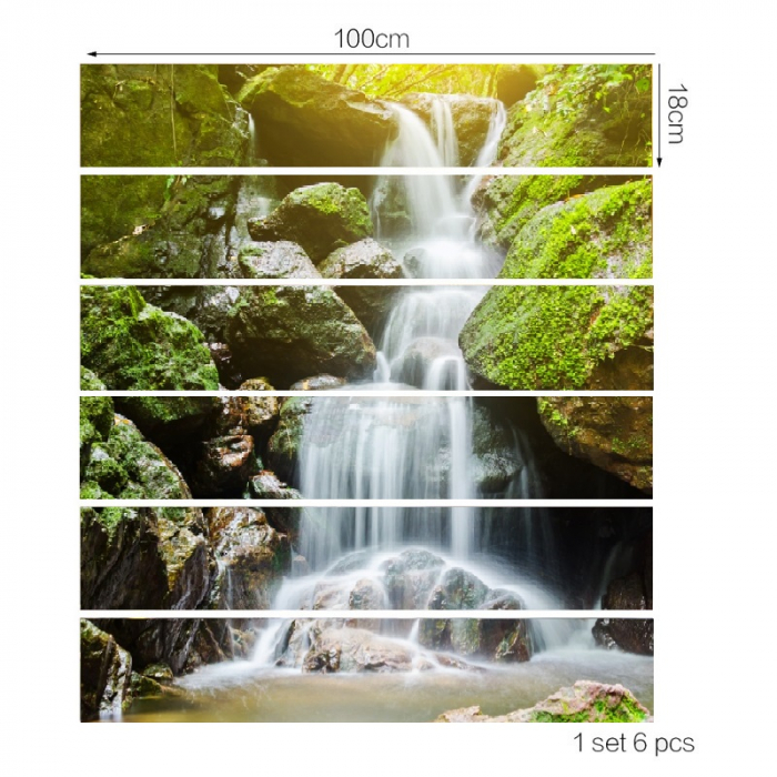 Sticker Scari - Cascada si Muschi Verde - 6 folii de 18x100 cm [3]