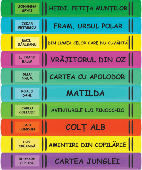Sticker Scari - Carti - 10 folii de 15x125 cm [2]