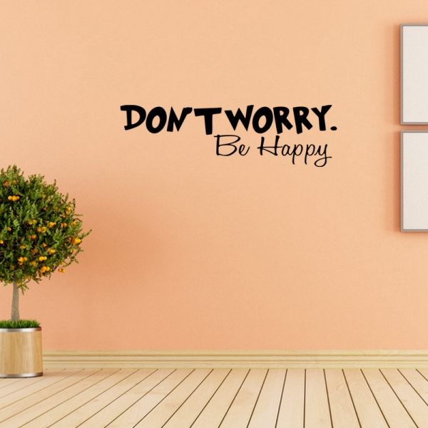 Stickere citate motivationale - Don't worry, be happy [2]