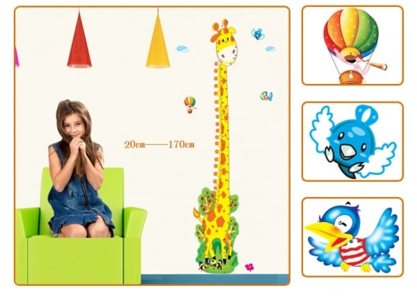 Stickere copii - Grafic de crestere girafa vesela - masurator inaltime [6]