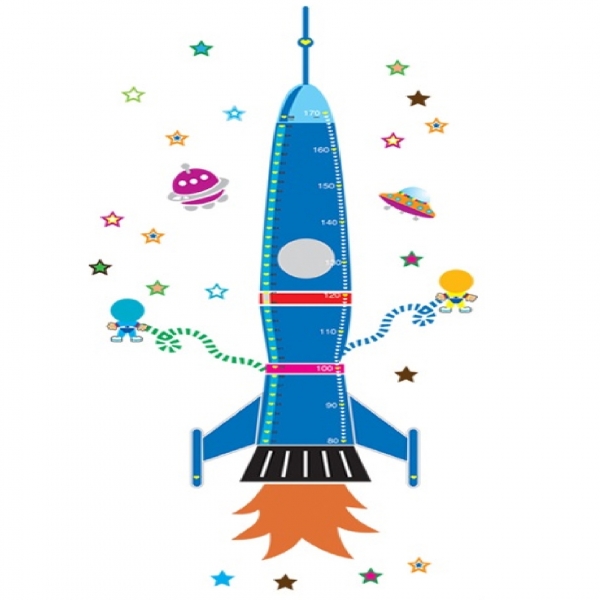 Stickere copii - Grafic de crestere Racheta spatiala - masurator inaltime [10]