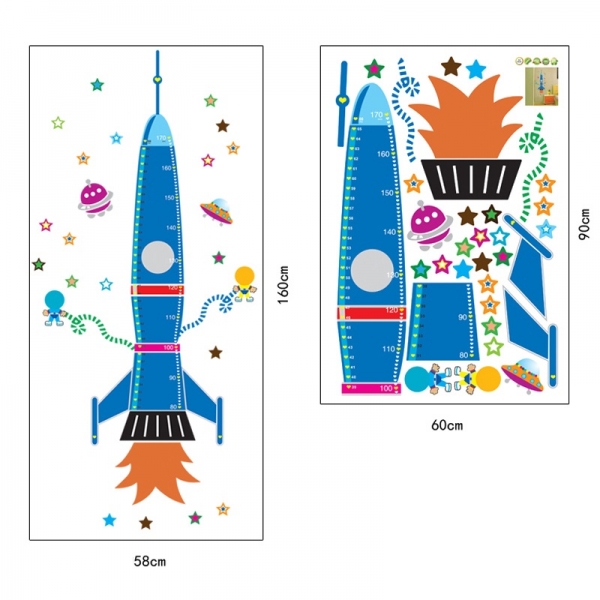 Stickere copii - Grafic de crestere Racheta spatiala - masurator inaltime [9]
