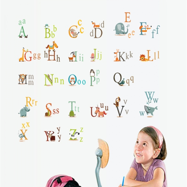 Stickere decorative copii - litere si animale - litere animate  [1]