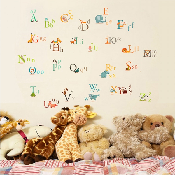 Stickere decorative copii - litere si animale - litere animate  [2]