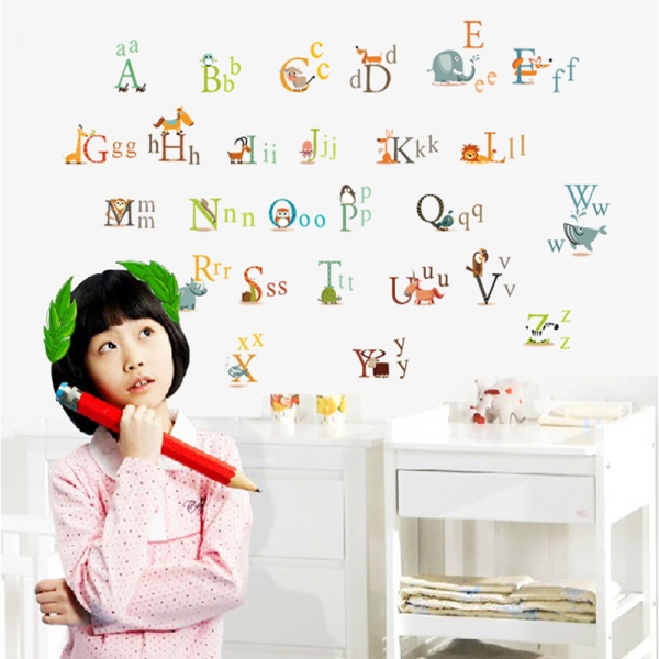 Stickere decorative copii - litere si animale - litere animate  [5]