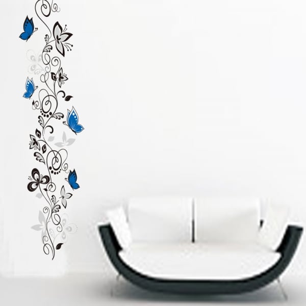Stickere - Flori si fluturi albastri - 40x120 cm [3]
