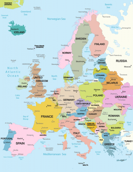 Stickere Harta Europei - 60x90 cm [1]