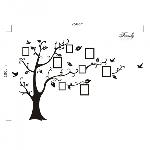 Stickere living - Copac cu rame foto si text [3]