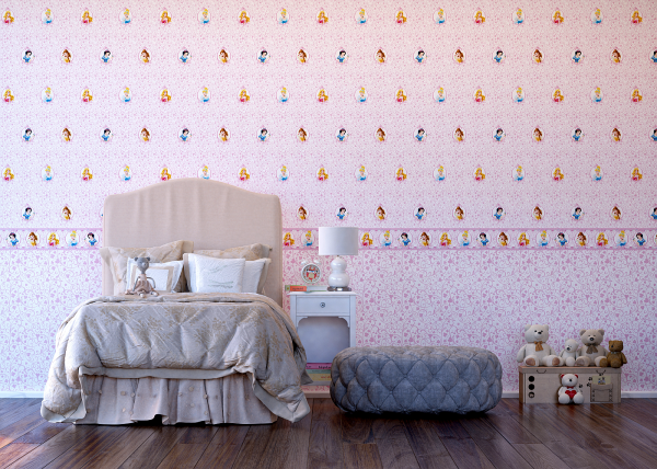 Tapet netesut roz - Walt Disney [2]