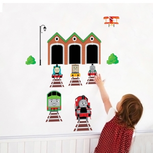 Abtibild perete copii - Trenulete in gara [0]