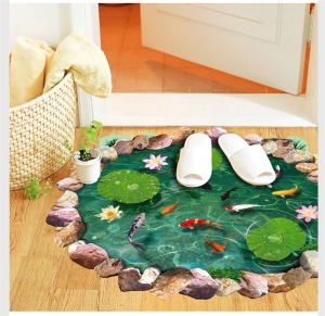 Autocolant 3D pentru podea - Pesti si nuferi - 60x90 cm [5]