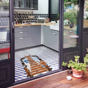 Autocolant 3D - Pod suspendat - 60x90 cm [1]