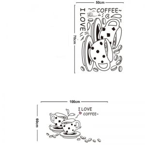 Autocolant bucatarie - Cesti de cafea [3]
