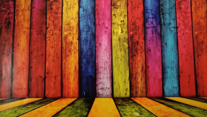 Stickere Decorative - Autocolant Model Abstract - Lemn Colorat