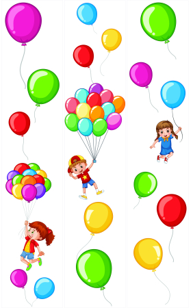 Autocolant Copii cu Baloane 40x200 cm - 12 buc [2]