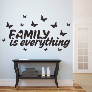 Autocolant cu text - Family is everything [0]