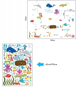 Autocolant decorativ camere copii - Lumea sirenei [6]