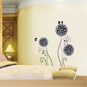 Autocolant decorativ - Flori si fluturi [4]