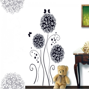 Autocolant decorativ - Flori si fluturi [0]